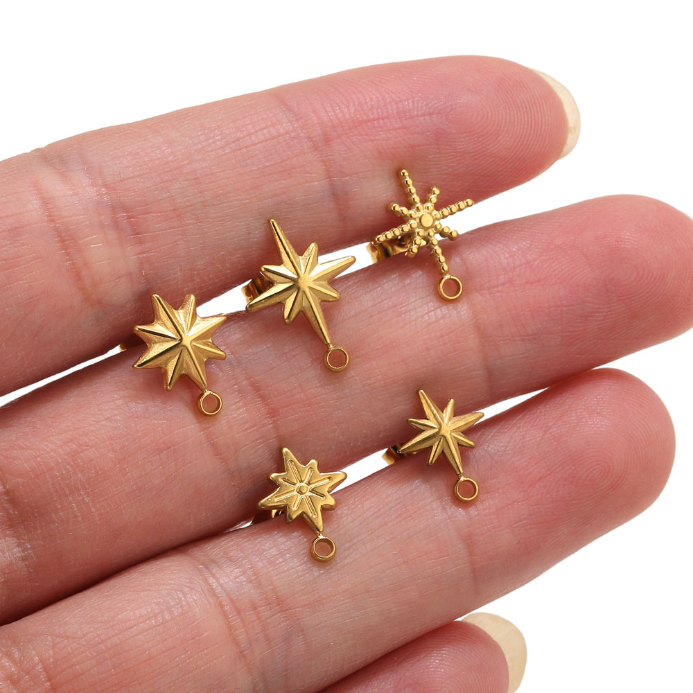 Jewelry Making Tutorials - 6 stuks roestvrijstalen steroorbellen studs voor