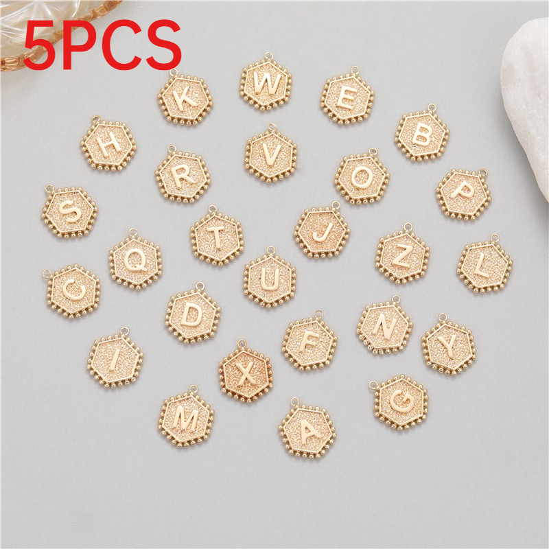 Jewelry Making Rivets - 5 stuks klinknagel zeshoekige 26 alfabet