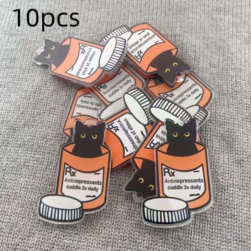 10 stuks acryl medicijnkat han - Jewelry Making Party recensie en prijs