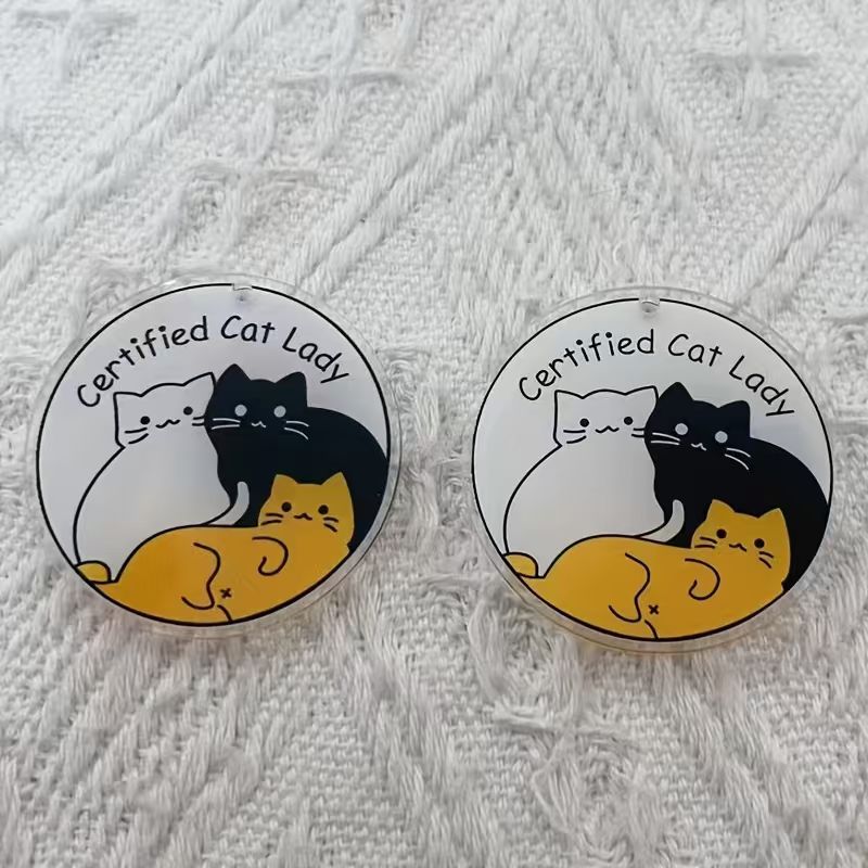 10 stuks acryl schattige katte - Jewelry Making Party recensie en prijs