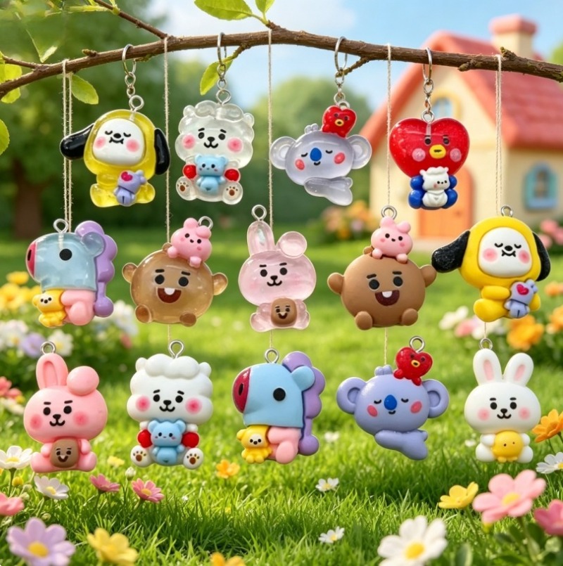 7 stks BT21 Hars Cartoon Charm - Jewelry Making Ideas recensie en prijs