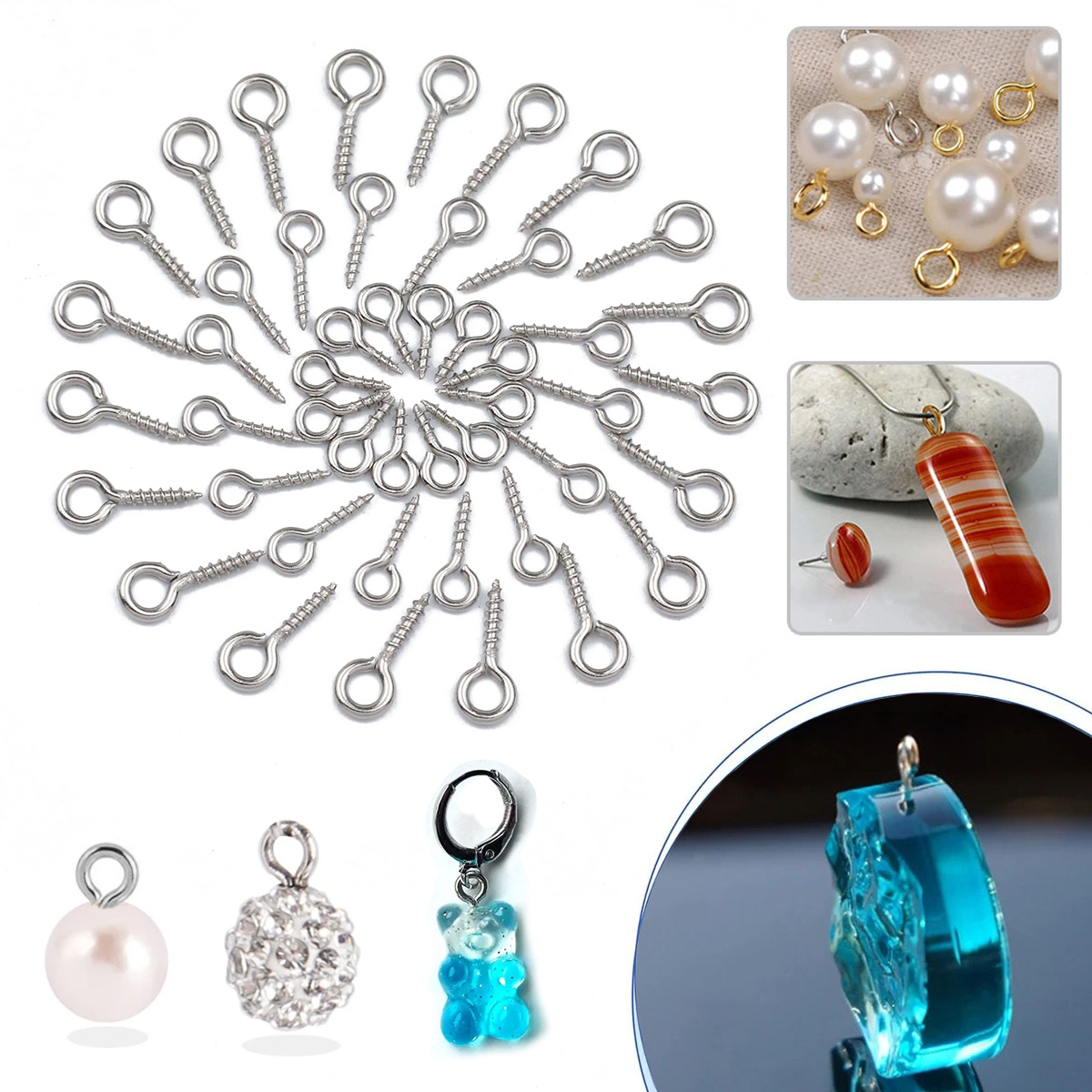 100 stks 4x8/5x10/5x12mm Rvs M - Jewelry Making Rivets recensie en prijs