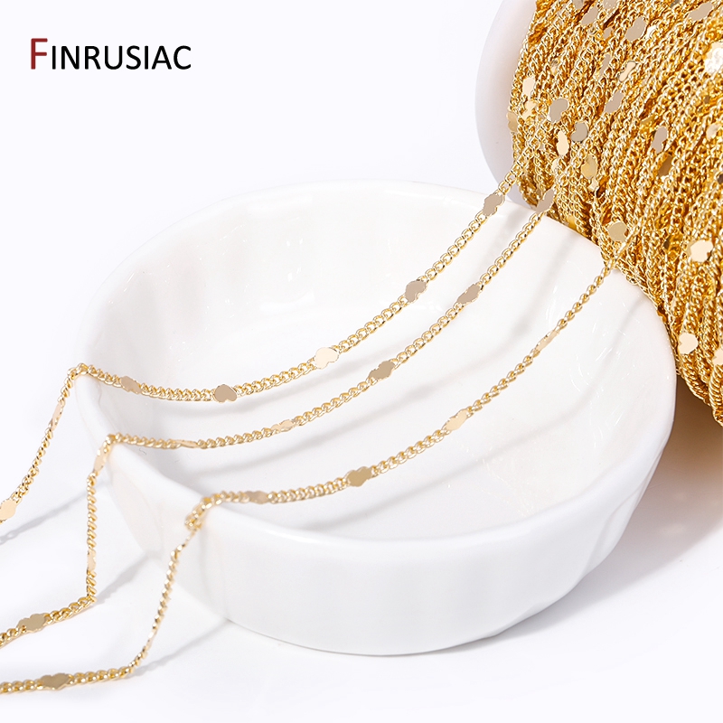 14K Vergulde Messing Paillette - Chain Roll Cable recensie en prijs