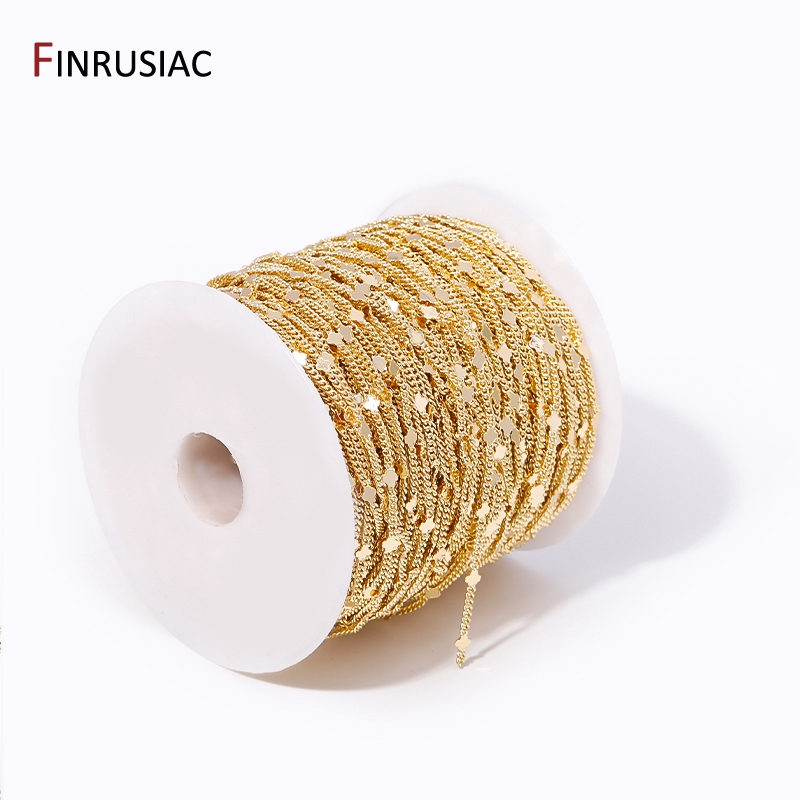 14K Vergulde Messing Paillette - Chain Roll Cable recensie en prijs
