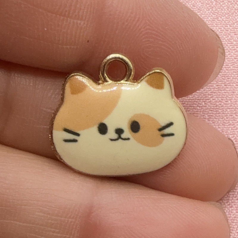12 stuks bedrukte kattenkop le - Jewelry Making Party recensie en prijs