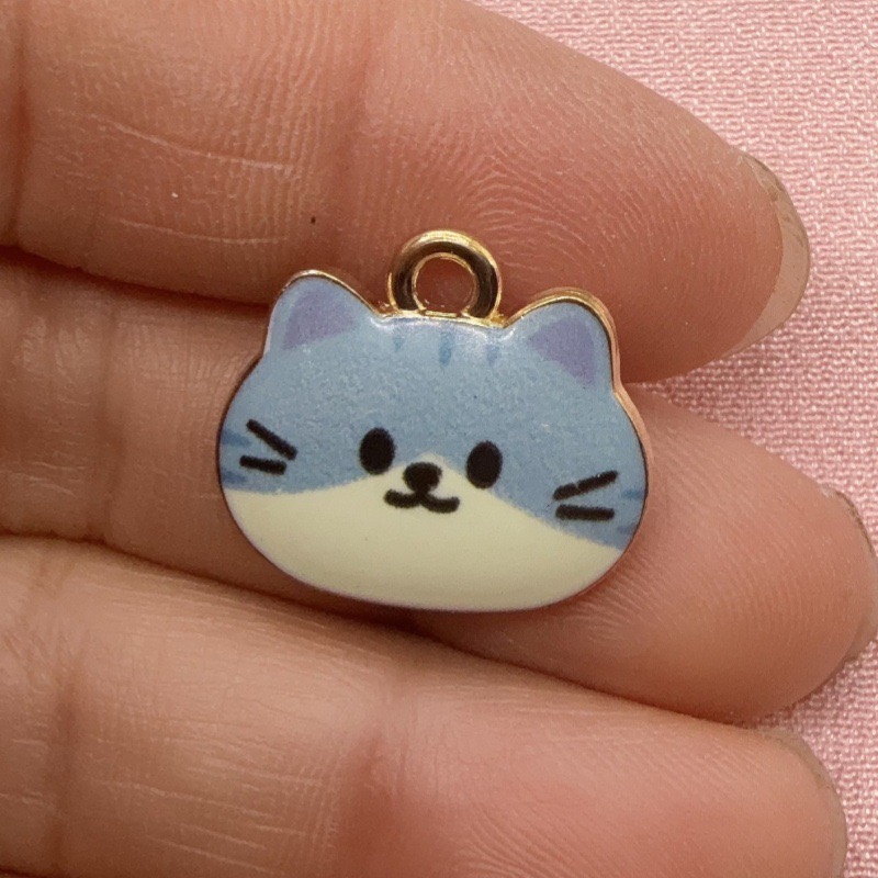 12 stuks bedrukte kattenkop le - Jewelry Making Party recensie en prijs